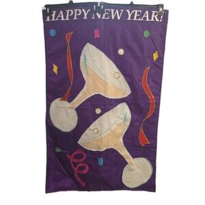 New Years Party Champagne Decorative Large Flag Door Decorations 43x28"‎
